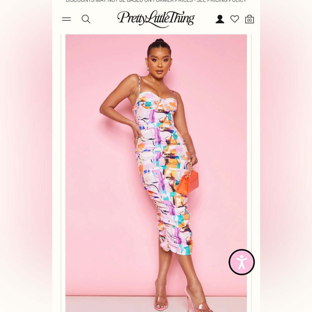 PrettyLittleThing Multicolor Abstract Dress.